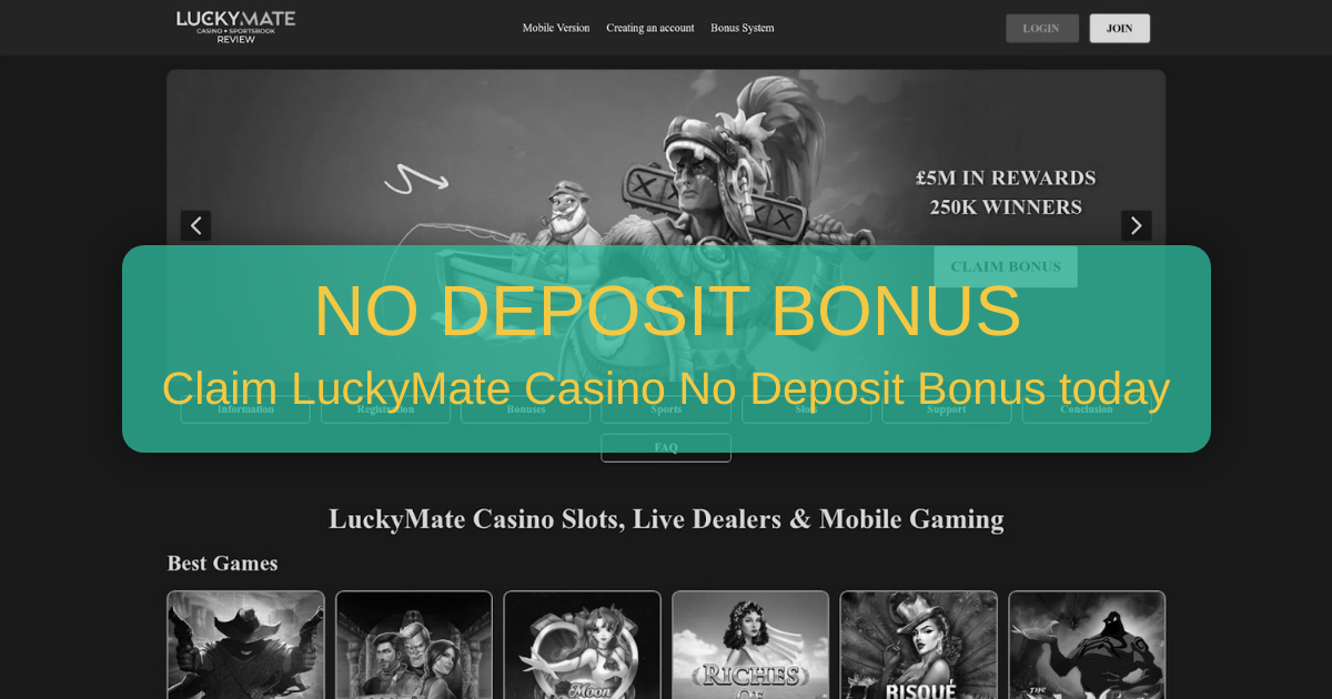 LuckyMate Casino Welcome Bonus | No Deposit Bonus Australia 2026